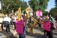 Bargaining rally outside simcoe hall